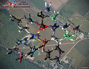 Skydivers Over Sixty 21-person Texas State Record, May 5, 2014