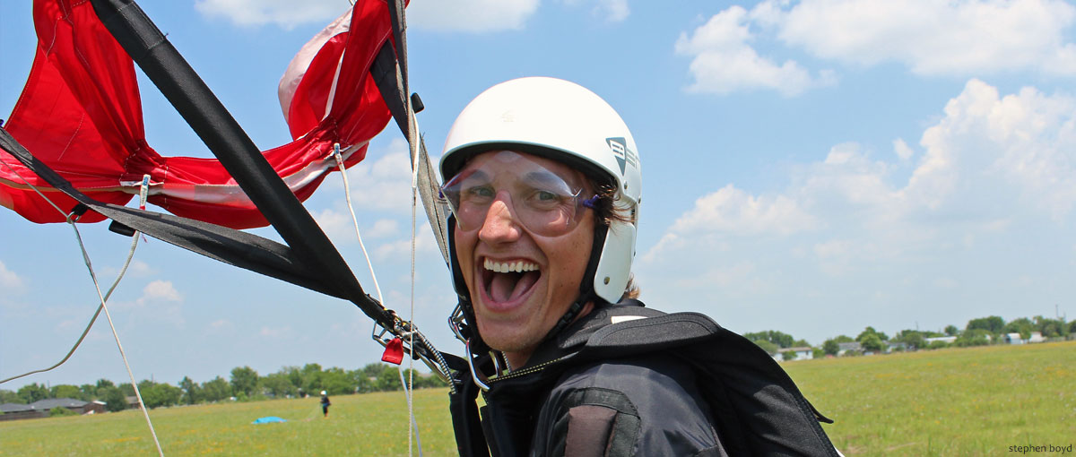 Slider Skydiver Training Program smile