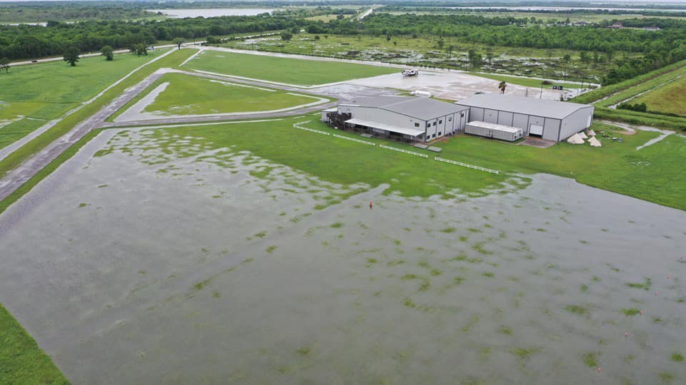 Skydive Spaceland Houston after several inches of rainfall.