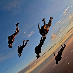 Movement skydive over Spaceland Houston
